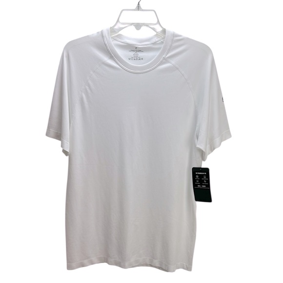 Fabletics White The Training Day Tee L 4-Way Stretch Anti Stink Breathable - Picture 1 of 11